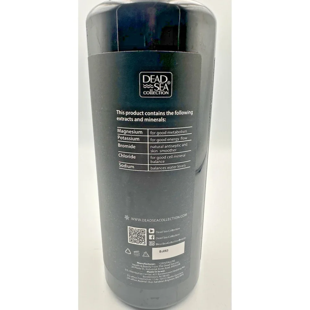 Dead Sea Collection Mens Face Body Hair Hydrating Wash‎ 33.8  oz